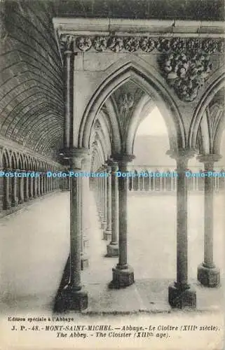 R563167 J P 48 Mont Saint Michel Abbey Cloister XIIIth age Edition speciale a lA