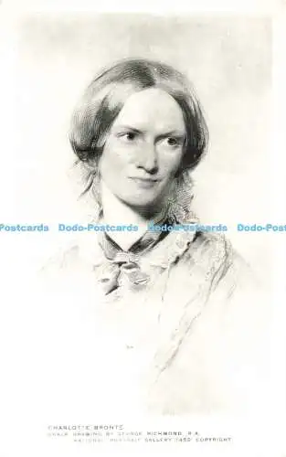 R563172 Charlotte Bronte Kreidezeichnung von George Richmond R A National Portrait