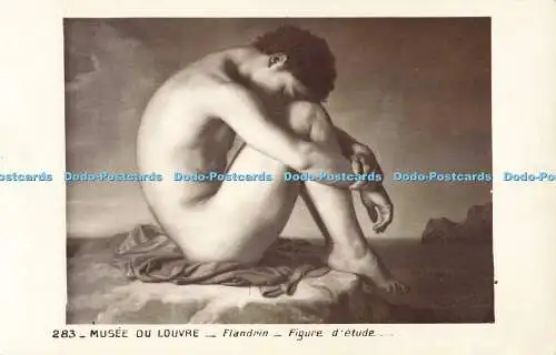 R562038 Musee du Louvre Flandrin Figur d etude Des Musees Nationaux