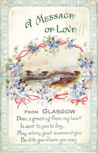 R563308 A Message of Love from Glasgow Dear a greet from my heart No 4044 Reg