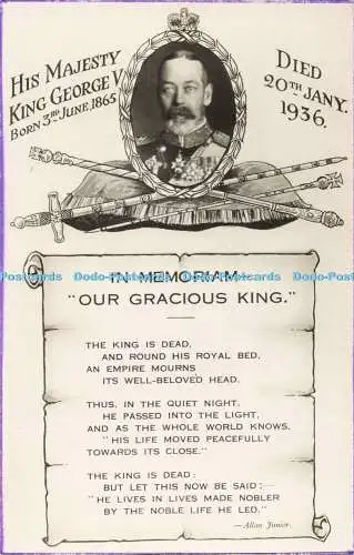 R563322 Seine Majestät König George V. In Memoriam Unser gnädiger König Allan Junior 720