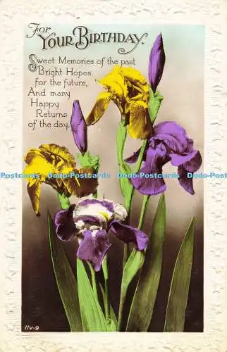 R563441 For Your Birthday Sweet Memories of past IIV 9 Flowers Art Photo RP