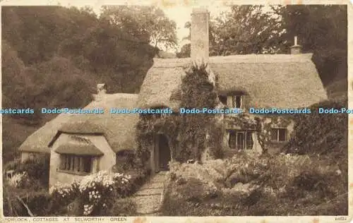 R563599 Porlock Cottages at Selworthy Green Photochrom 1931