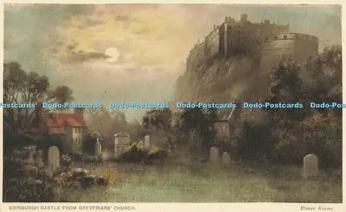 R563659 Edinburgh Castle from Greyfriars Church Charles Worcester Elmer Keene