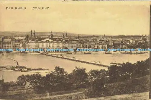 R563889 Koblenz Der Rhein Heiss