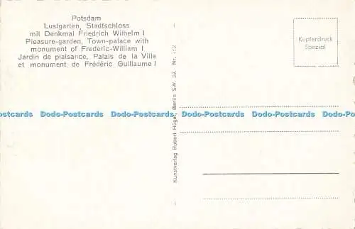 R563891 Potsdam Lustgarten Stadtschloss mit Denkmal Friedrich Wilhelm I Robert H