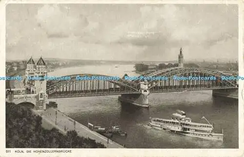 R563901 Köln Die Hohenzollernbrücke H und B K 1933