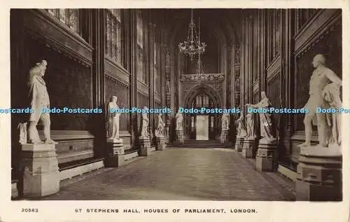 R563929 London Houses of Parliament St Stephens Hall W H S Kingsway Echtfoto S