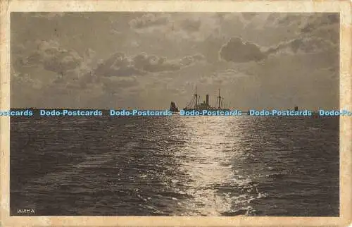 R563939 Boot auf See Alfred Stiebel Alpha Serie Nr 428 1914