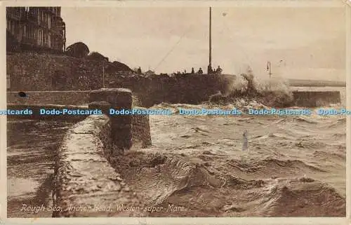 R563952 Weston Super Mare Rough Sea Anchor Head F Keeping 1913