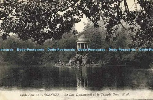 R563992 Bois de Vincennes Le Lac Daumesnil et le Temple Grec E M Anc Etab Malcui