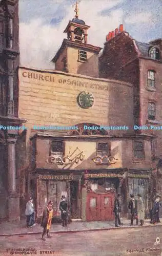 R564029 St Ethelburga Bishopsgate Street Old London Churches Tuck Oilette No 625