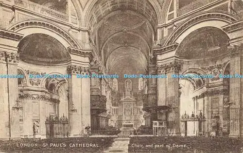 R564197 London St Paul Cathedral Choir and Part of Dome The London Stereoscopic