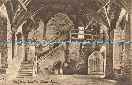 R564207 Stokesay Castle Great Hall W H Smith Frith Serie