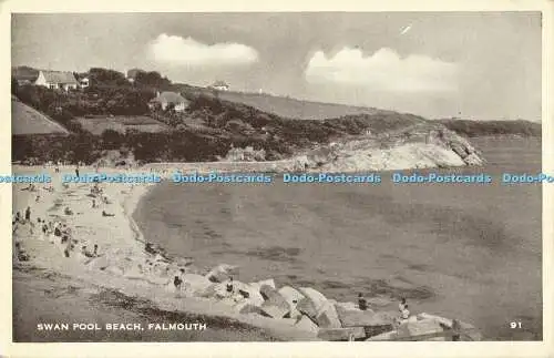 R564254 Falmouth Swan Pool Beach 1955