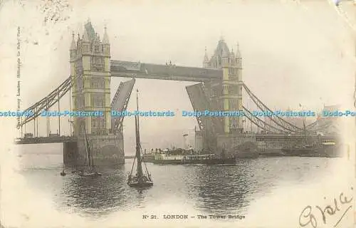 R564270 London The Tower Bridge Charles Voisey Heliotypie Le Deley No 21 1904