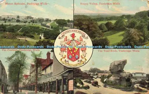 R564286 Tunbridge Wells The Pantiles Valentine Series Multi View 1909