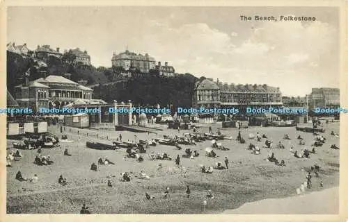 R564415 Folkestone Der Strand Postkarte