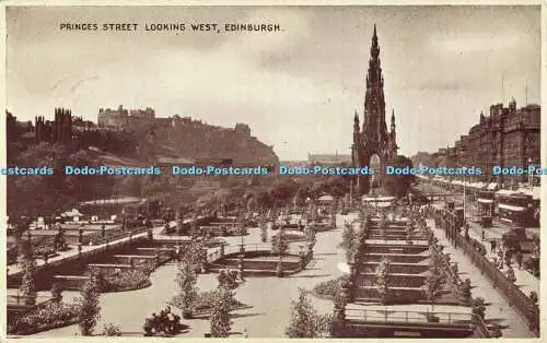 R564461 Edinburgh Princess Street Looking West E T W Dennis