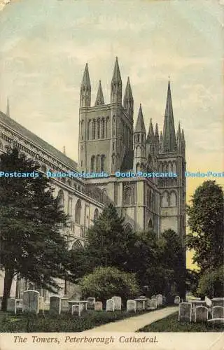 R564538 Towers Peterborough Cathedral Taylor and Downs Peterborough 1908