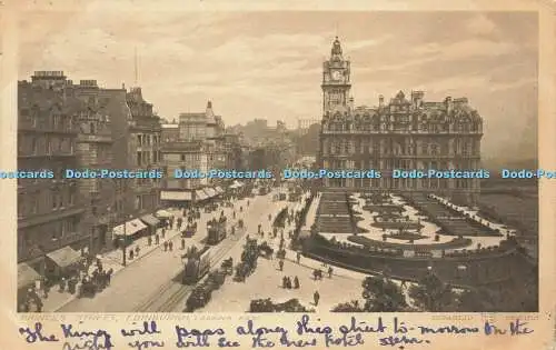 R566132 Princes Street Edinburgh Looking East Intaglio Serie W R und S 1903