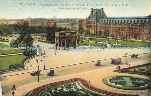 R566192 37 Paris Panorama des Tuileries et lArc de Triomphe du Carrousel Panoram