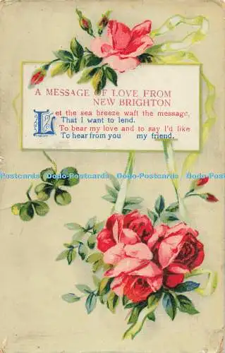 R564684 A Message of Love from New Brighton Let sea brise wave the message 1913