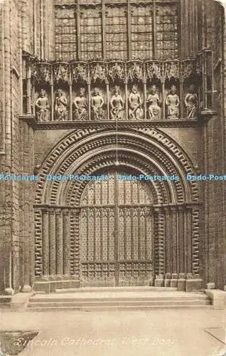 R564735 Lincoln Cathedral West Door Friths Series No 25641