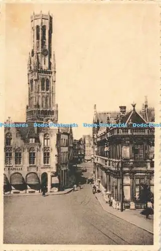 R564736 Brugge Burgplaats en Belfort Bruges Place du Bourg et Beffroi Librairie