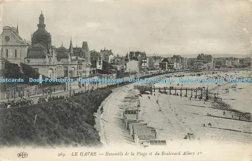 R566312 E L D 269 Le Havre Ensemble de la Plage et du Boulevard Albert Ier Imp E