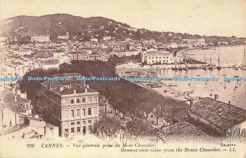 R566368 220 Cannes Gesamtansicht vom Monte Chevalier Selecta LL Levy et Ne