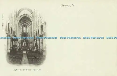 R564846 Eglise Saint Pierre interieur Lisieux le Phototypie Besnier