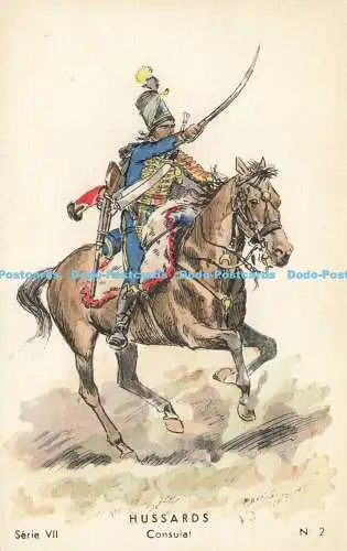 R566507 Serie VII Husards Consulat No 2 Editions Militaires Illustrees Horse Ma