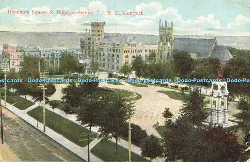 R564978 Dominion Square and Windsor Station C P R Montreal Harold F Watson 1911