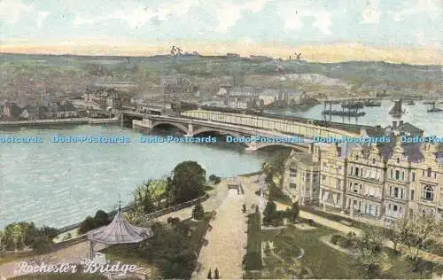 R564990 Rochester Bridge Fine Art Postkarte Shureys Publikationen