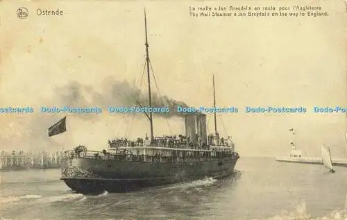 R564992 Nels Ostende Postdampfer Jan Breydel auf dem Weg nach England A Tempere 1919