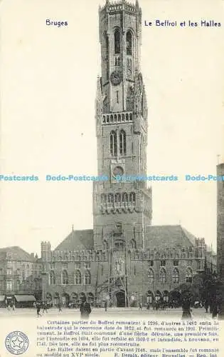 R566625 Brügge Le Beffroi et les Halles E Desaix
