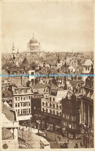 R565113 Vogelperspektive auf St Pauls und City vom Strand London W Strakers Exclus