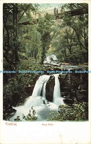 R566696 433 Trefriw Fairy Falls Autochrom Bild Briefpapier Marke Pfau