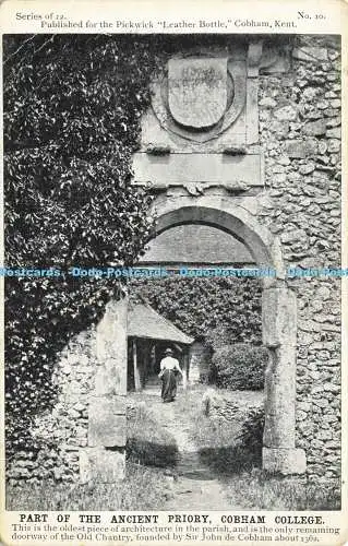 R565127 Serie 12 Pickwick Leder Flasche Cobham Kent Nr. 10 Teil des alten P