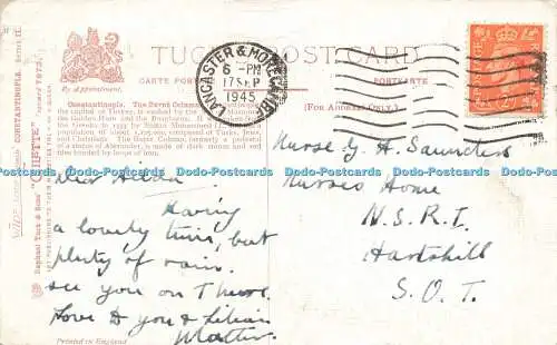 R565146 Constantinople Burnt Column Wide Wide World Series II Tuck Oilette 7873