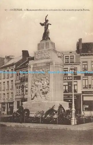 R565150 67 Ostende Monument eleve a la memoire des heros morts pour la Patrie He