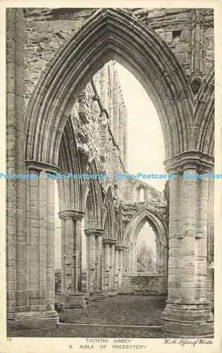 R565163 10 Tintern Abbey S Aisle of Presbytery H M Office of Works Vandyck Print