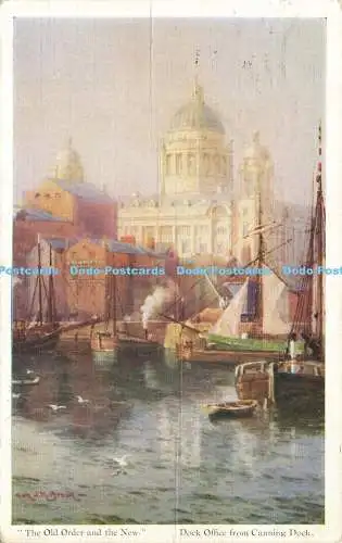 R565195 Old Order and New Dock Office from Canning Dock Magic of Mersey Series D