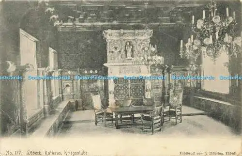 R568653 Nr 177 Lübeck Rathaus Kriegsstube I Nohring 1905