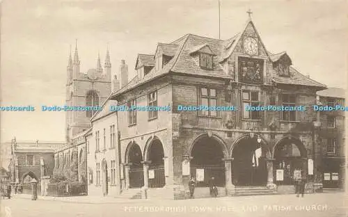 R568672 Peterborough Town Hall and Parish Church T L Barrett