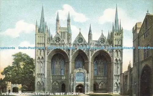 R568675 Peterborough Cathedral West Front J H D Peterborough