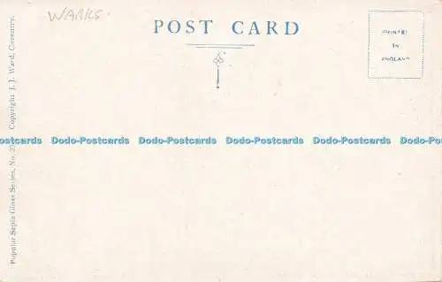 R568699 St Marys Collegiate Church Warwick J J Ward Popular Sepia Gloss Series N