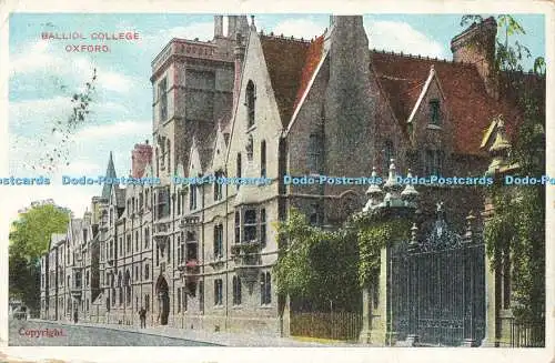 R566860 Balliol College Oxford G D und D L 1908