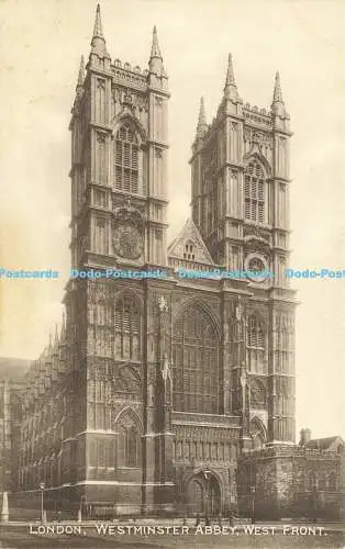 R565310 London Westminster Abbey West Front J J Corbyn